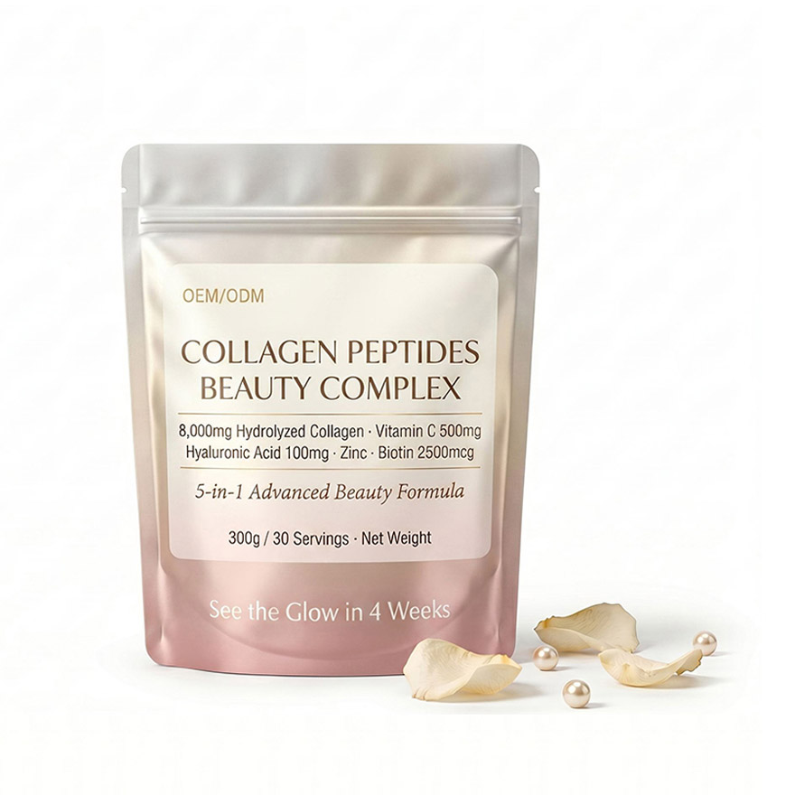 Bulk Hydrolyzed Collagen Peptides Powder with Biotin & Vitamin C, 8000mg High Potency 5-in-1 Beauty Formula for Skin Hair Nails, Private Label Supplement OEM/ODM Manufacturing, Low MOQ 500 Bags, GMP Certified Pure Protein Source, nucorebio Professional Supply. - Image 2