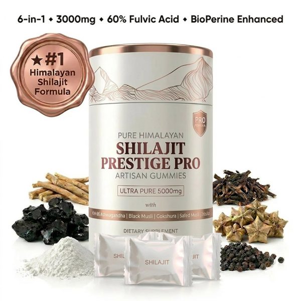 Wholesale High Potency Shilajit Gummies: 5000mg Pure Himalayan Resin with 60% Fulvic Acid - Private Label OEM/ODM - Male Vitality Supplement with KSM-66 Ashwagandha, Low MOQ, GMP Certified Factory