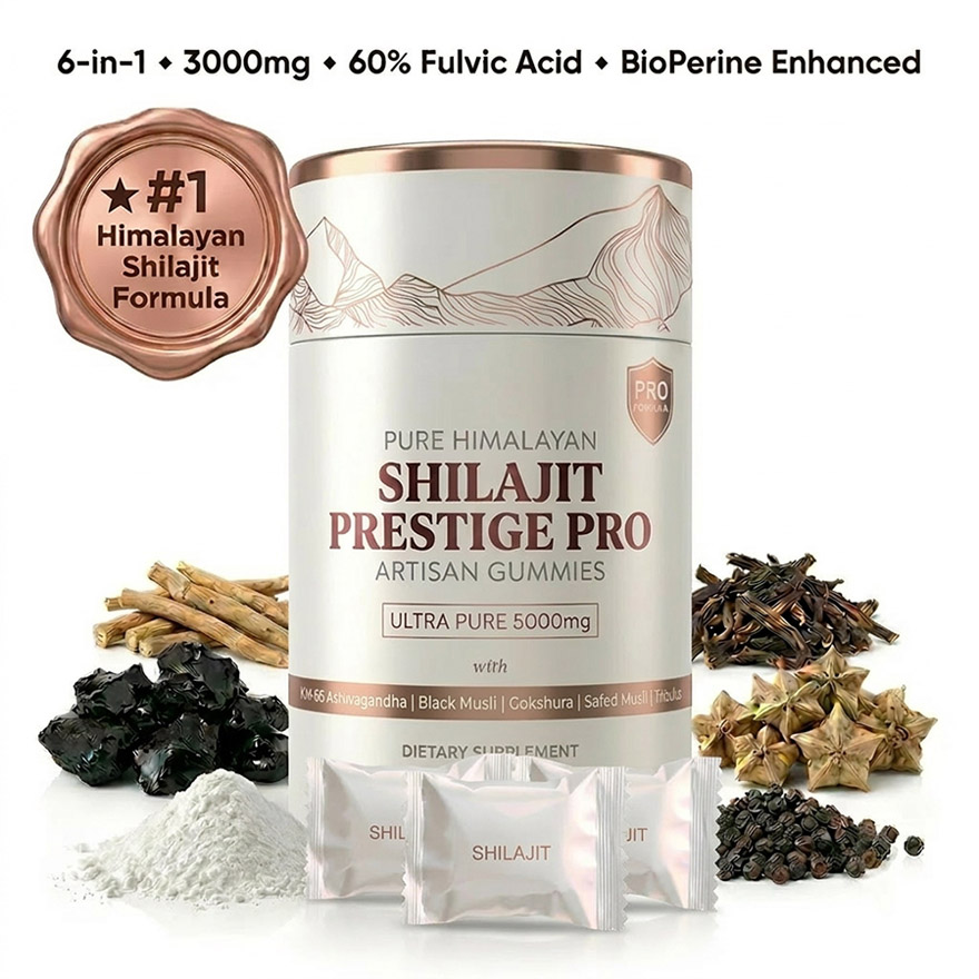 Wholesale High Potency Shilajit Gummies: 5000mg Pure Himalayan Resin with 60% Fulvic Acid - Private Label OEM/ODM - Male Vitality Supplement with KSM-66 Ashwagandha, Low MOQ, GMP Certified Factory - Image 2