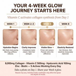 Bulk Hydrolyzed Collagen Peptides Powder with Biotin & Vitamin C, 8000mg High Potency 5-in-1 Beauty Formula for Skin Hair Nails, Private Label Supplement OEM/ODM Manufacturing, Low MOQ 500 Bags, GMP Certified Pure Protein Source, nucorebio Professional Supply. - Image 5