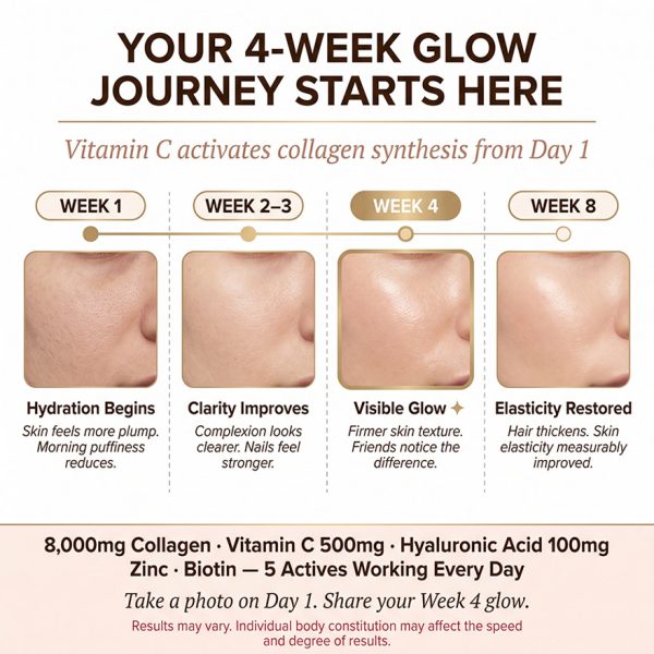 Bulk Hydrolyzed Collagen Peptides Powder with Biotin & Vitamin C, 8000mg High Potency 5-in-1 Beauty Formula for Skin Hair Nails, Private Label Supplement OEM/ODM Manufacturing, Low MOQ 500 Bags, GMP Certified Pure Protein Source, nucorebio Professional Supply.