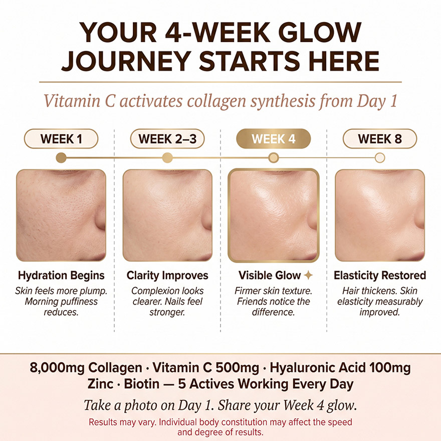 Bulk Hydrolyzed Collagen Peptides Powder with Biotin & Vitamin C, 8000mg High Potency 5-in-1 Beauty Formula for Skin Hair Nails, Private Label Supplement OEM/ODM Manufacturing, Low MOQ 500 Bags, GMP Certified Pure Protein Source, nucorebio Professional Supply. - Image 5