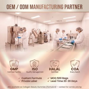 Bulk Hydrolyzed Collagen Peptides Powder with Biotin & Vitamin C, 8000mg High Potency 5-in-1 Beauty Formula for Skin Hair Nails, Private Label Supplement OEM/ODM Manufacturing, Low MOQ 500 Bags, GMP Certified Pure Protein Source, nucorebio Professional Supply. - Image 7