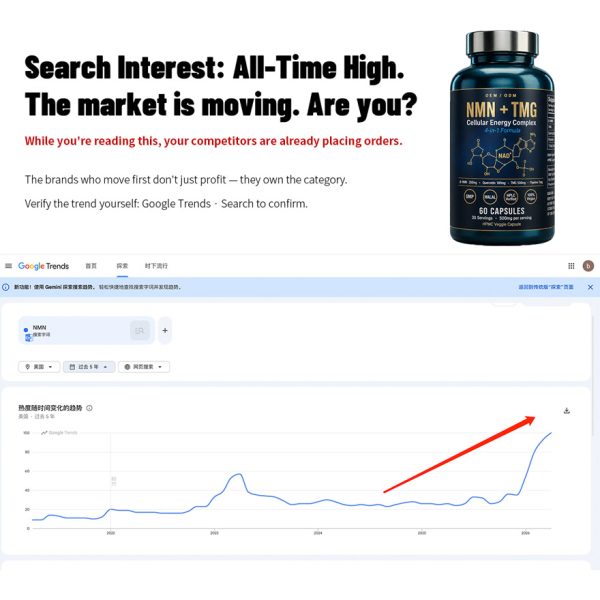 NMN + TMG Cellular Energy Supplement
