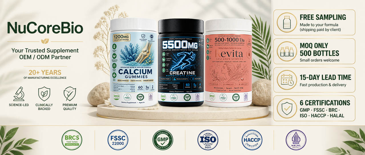 FREE SAMPLING,MOQ ONLY500 BOTTLES,15-DAY LEAD TIME,GMP.FSSC.BRC.ISO · HACCP· HALAL