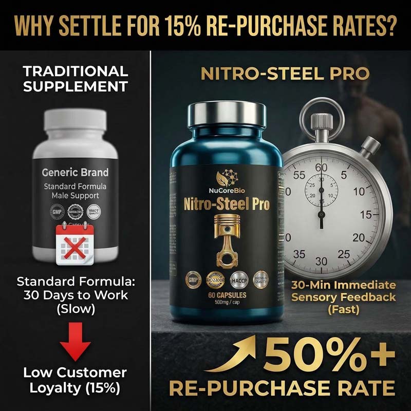 Nitro-Steel  Pro  |  Private Label Male Enhancement Supplement  | with OEM/ODM Support & Certified Strict Production Standards for US Industry - Image 2