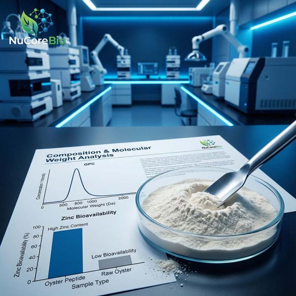 Premium Oyster Peptide Powder for Men's Health | Bioactive Zinc Source OEM/ODM | 800 Dalton Low Molecular Weight | GMP Certified Bulk Supplement | Oyster Protein Peptide