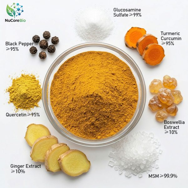 Bulk Active Joint Repair Peptides Powder | Private Label OEM/ODM Botanical Extract Supplement | Dual-Pathway Anti-Inflammatory COX-2 5-LOX | High Bioavailability Curcumin Boswellia MSM Glucosamine | Wholesale Joint Health Formulation for Sports Nutrition & Senior Care