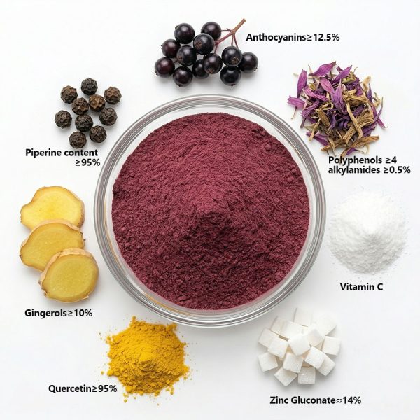 Bulk Immune Defense Powder | 10-in-1 Elderberry & Zinc Ionophore Supplement | OEM/ODM Clinically Proven Cold & Flu Relief