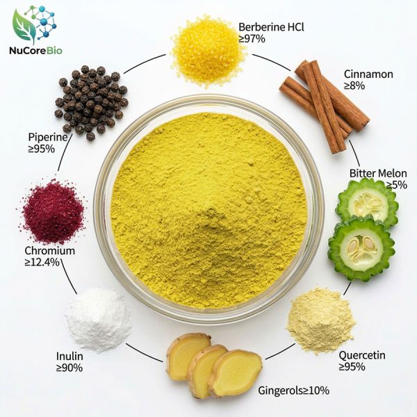 OEM Berberine HCl 1000mg Powder | Triple AMPK Activation Formula | High-Absorption Bioavailability with Piperine | Natural GLP-1 Support Supplement | Stable Post-Meal Blood Sugar Control | Private Label Metabolic Blend | Custom Weight Management Solutions