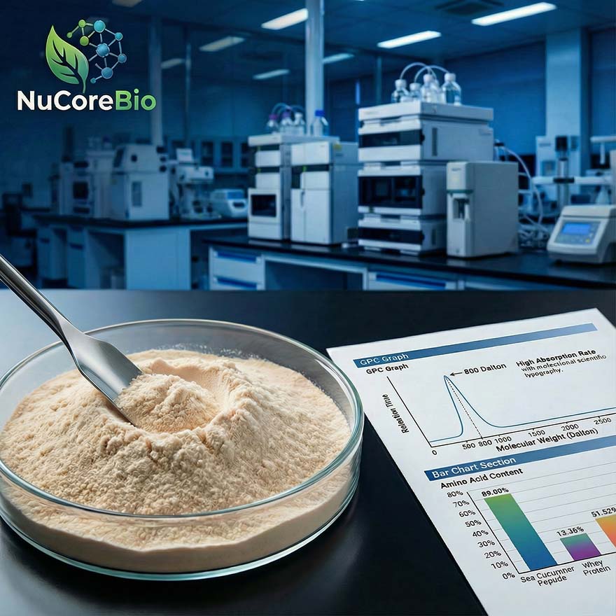 Pure Sea Cucumber Peptide Powder | <1000 Dalton Oligopeptide | Immune Support OEM/ODM | GMP Certified Marine Collagen Bulk |  Sea Cucumber  Protein Peptide | - Image 2