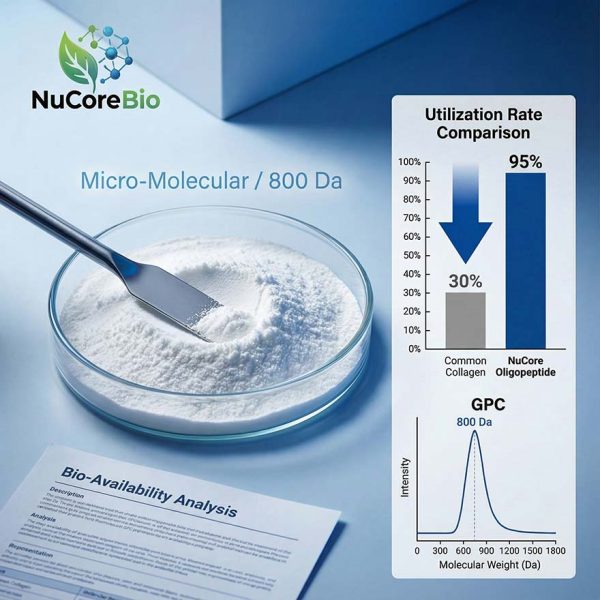 Premium Marine Fish Oligopeptide Powder | 800 Da Micro-Molecular Deep Sea Wild Caught Cod Collagen | greater than 95% High Absorption Bioavailable Peptide | Bulk Global OEM/ODM Supply - GMP ISO HACCP Certified