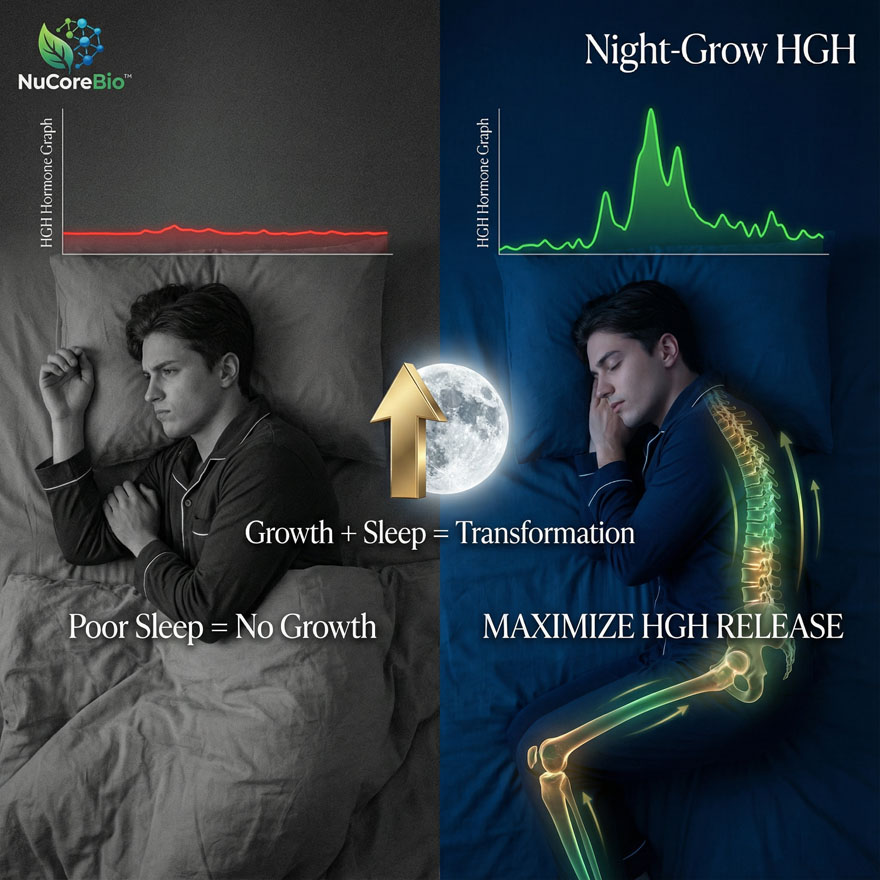 Night-Grow HGH Support Capsules: Fermented L-Arginine & Natural GABA | OEM/ODM Active Peptide Growth Supplement | High-Potency CBP (Colostrum Protein) Formula | GMP & ISO Certified Private Label Manufacturer | Peak Growth & Bone Elongation Support - Image 2