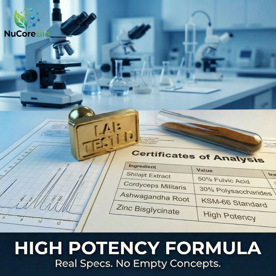 Private Label Shilajit Extract Capsules with Cordyceps & Ashwagandha KSM-66 | Custom Nootropic Supplement OEM/ODM | High Fulvic Acid Mitochondrial Energy Formula for Vitality & ATP Support - Image 2