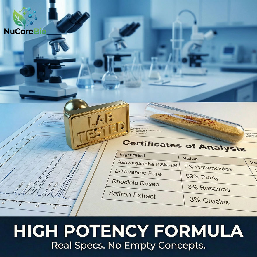 Private Label Zen-Edge Pro Nootropic Capsules | Custom Ashwagandha KSM-66 & L-Theanine Formula | OEM/ODM Stress Relief & Focus Supplement for Brain Health | High Potency Saffron Extract - Image 2