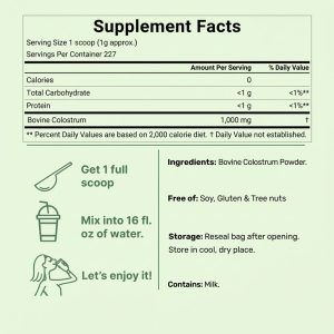 Bulk Instant Bovine Colostrum Powder for OEM/ODM | High Bioavailable IgG Bioactive Peptides Supplement | Grass-Fed & Pasture-Raised Raw Materials | Clean Label Filler-Free Formula | Custom Formulation & Private Labeling for Small MOQs - Image 2