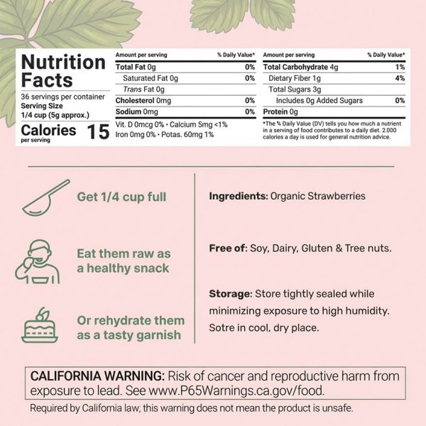 Bulk Organic Freeze-Dried Strawberry Slices for OEM/ODM | 100% Natural Sliced Dried Fruit No Added Sugar | USDA Certified Organic & Non-GMO Healthy Snacks | Private Label Freeze-Dried Fruit for Amazon TikTok Sellers | Eco-Friendly Bulk Supply