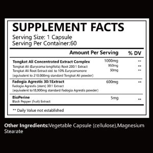 OEM Private Label Tongkat Ali Fadogia Agrestis Capsules | Custom Formula Men's Vitality Supplement Supplier - Image 2