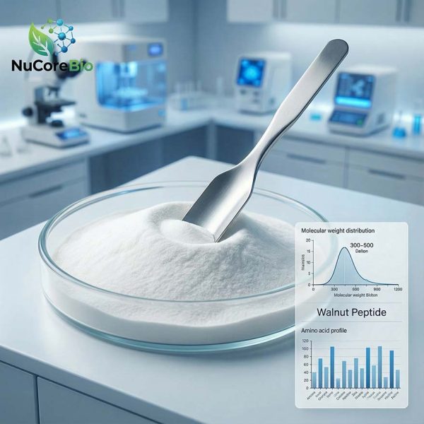 Bulk Walnut Peptide Powder | 300-500 Da Small Molecule Plant Protein for Brain Health | Non-GMO Cognitive Support OEM ODM Supply