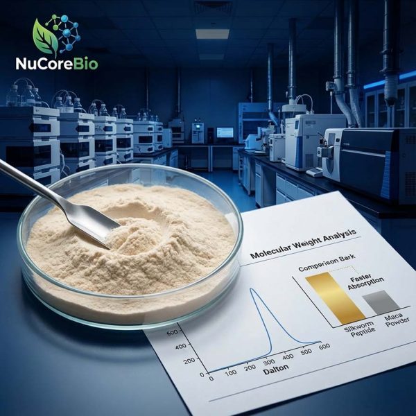 Male Bulk Pure Male Silkworm Peptide Powder | 400-600 Dalton Small Molecule Extract for Energy & Vitality | High Zinc & Hormone Content | Global OEM/ODM Private Label Supply |Male Silkworm Moth  Protein Peptide