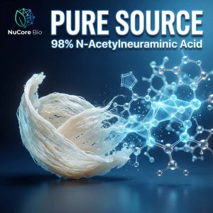 98% Sialic Acid Powder Bulk OEM/ODM | Pure N-Acetylneuraminic Acid (NANA) Supplement | Private Label Bird's Nest Extract for Brain & Skin | High Flowability Sialic Acid Capsules | US Stock Fast Delivery | Lab Tested No Heavy Metals - Image 2