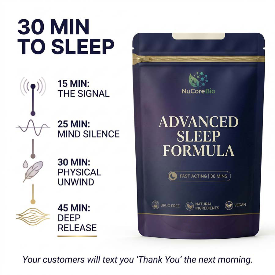 Melatonin-Free Sleep Supplement Bulk | OEM/ODM GABA 750mg Magnesium Glycinate Powder | Private Label Non-Habit Forming Deep Sleep Formula | EU & US Compliant Wholesale Valerian Passionflower Extract | Fast-Acting Relaxation Aid for Global Brands - Image 4