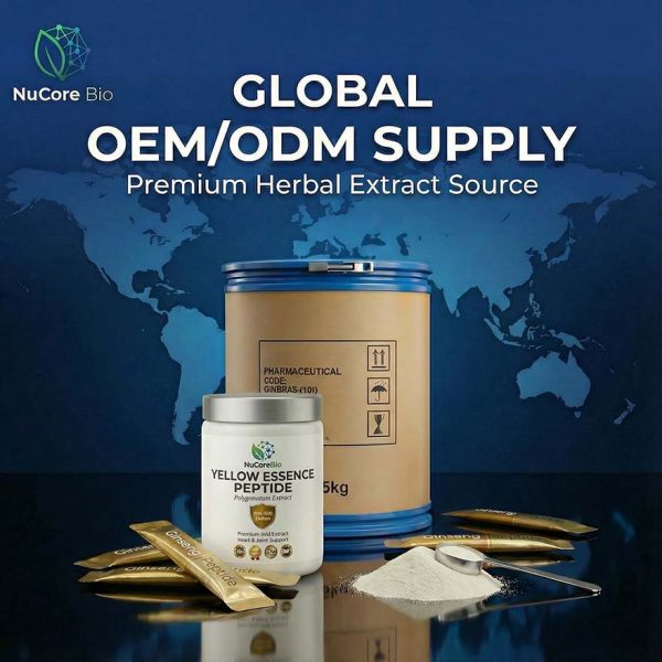 Yellow Essence Polygonatum Peptide Powder | 300-500 Dalton High Bioavailability | Bulk OEM/ODM Herbal Extract for Heart & Joint Support | Yellow Essence  Protein Peptide