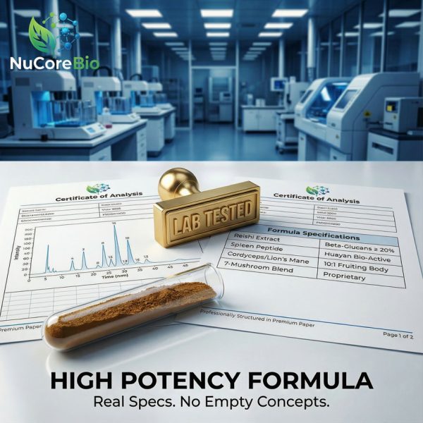 Mushroom Complex Supplement with Spleen Peptide | OEM/ODM Private Label Nootropic | ISO & GMP Certified Bulk Capsules Manufacturer