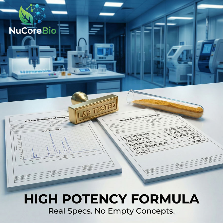 Bulk Longevity Flow Nattokinase Capsules | Lumbrokinase & CoQ10 Heart Health Supplement OEM/ODM | Private Label Cardiovascular Support Formula | GMP Certified Blood Circulation Bioactive Peptides - Image 3