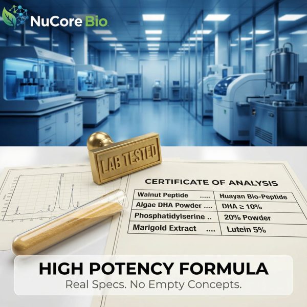 Premium Walnut Peptide & Algae DHA Smart-Brain Supplement | Custom Nootropic Formula OEM/ODM | High-Purity Bioactive Peptides for Focus