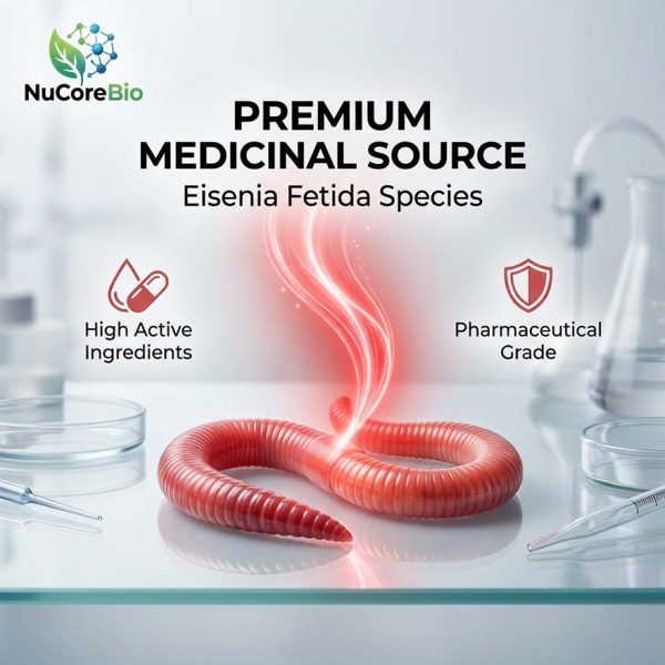 Premium Earthworm Protein Peptide Powder, 400-600Da Small Molecule Eisenia Fetida Extract, High Fibrinolytic Activity for Cardiovascular Health, GMP/ISO Certified Bulk Supply, Private Label OEM/ODM Service