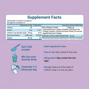 Bulk Multi Collagen Peptides Powder I II III V X | Private Label Supplement OEM/ODM | Hydrolyzed Protein with Biotin & Hyaluronic Acid for TikTok Sellers | Custom Formulation & Low MOQ Wholesale | High-Purity Anti-Aging Rejuvenating Formula - Image 3