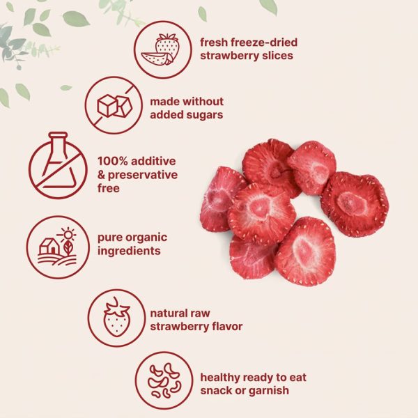 Bulk Organic Freeze-Dried Strawberry Slices for OEM/ODM | 100% Natural Sliced Dried Fruit No Added Sugar | USDA Certified Organic & Non-GMO Healthy Snacks | Private Label Freeze-Dried Fruit for Amazon TikTok Sellers | Eco-Friendly Bulk Supply