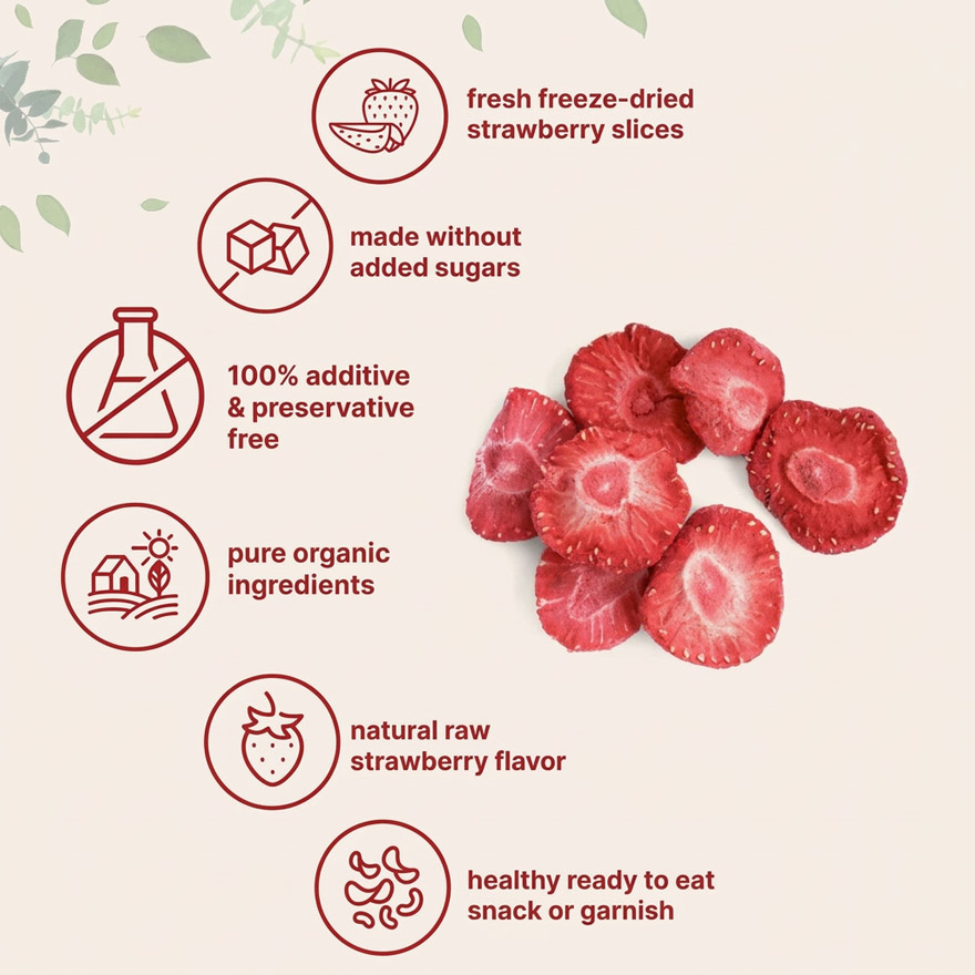 Bulk Organic Freeze-Dried Strawberry Slices for OEM/ODM | 100% Natural Sliced Dried Fruit No Added Sugar | USDA Certified Organic & Non-GMO Healthy Snacks | Private Label Freeze-Dried Fruit for Amazon TikTok Sellers | Eco-Friendly Bulk Supply - Image 3