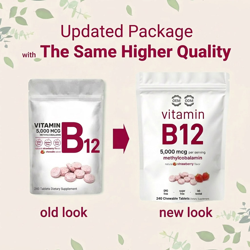 Wholesale Methylcobalamin Vitamin B12 5000mcg Chewable Tablets | Custom Formulation OEM/ODM | Private Label B12 Supplement Bulk Supply - Image 3