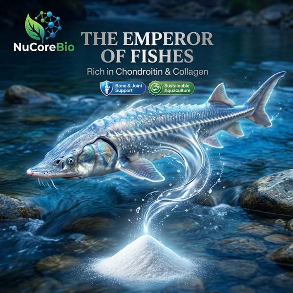 Premium Sturgeon Peptide Powder Bulk OEM/ODM | 750-850 Dalton Small Molecule Sturgeon Cartilage Extract for Joint & Skin | Sturgeon Protein Peptide