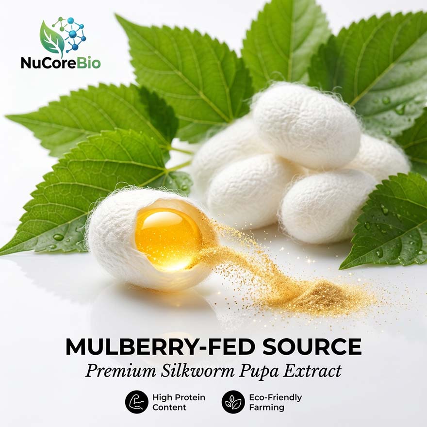 Bulk Pure Silkworm Pupa Peptide Powder | 400-600 Dalton Small Molecule Amino Acids | Immune System & Liver Health Support | Premium Fat-Free Insect Protein | OEM/ODM Supply | Silkworm Pupa  Protein Peptide - Image 3