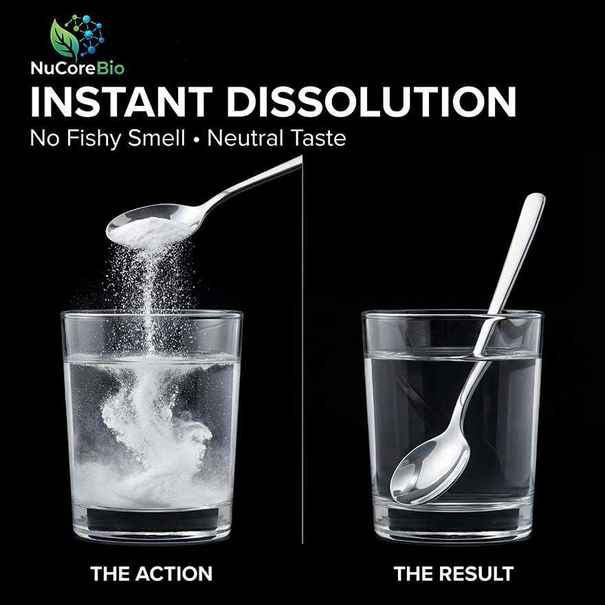 Premium Marine Fish Oligopeptide Powder | 800 Da Micro-Molecular Deep Sea Wild Caught Cod Collagen | greater than 95% High Absorption Bioavailable Peptide | Bulk Global OEM/ODM Supply - GMP ISO HACCP Certified - Image 4