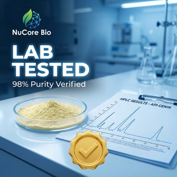 Bulk Apigenin Powder 98% HPLC | Premium Chamomile Extract for Sleep Support | White Label Active Peptides & Custom Formula OEM/ODM | High Flowability Raw Material for Capsules & Tablets | US Stock, Low MOQ Private Label Supplement Manufacturing