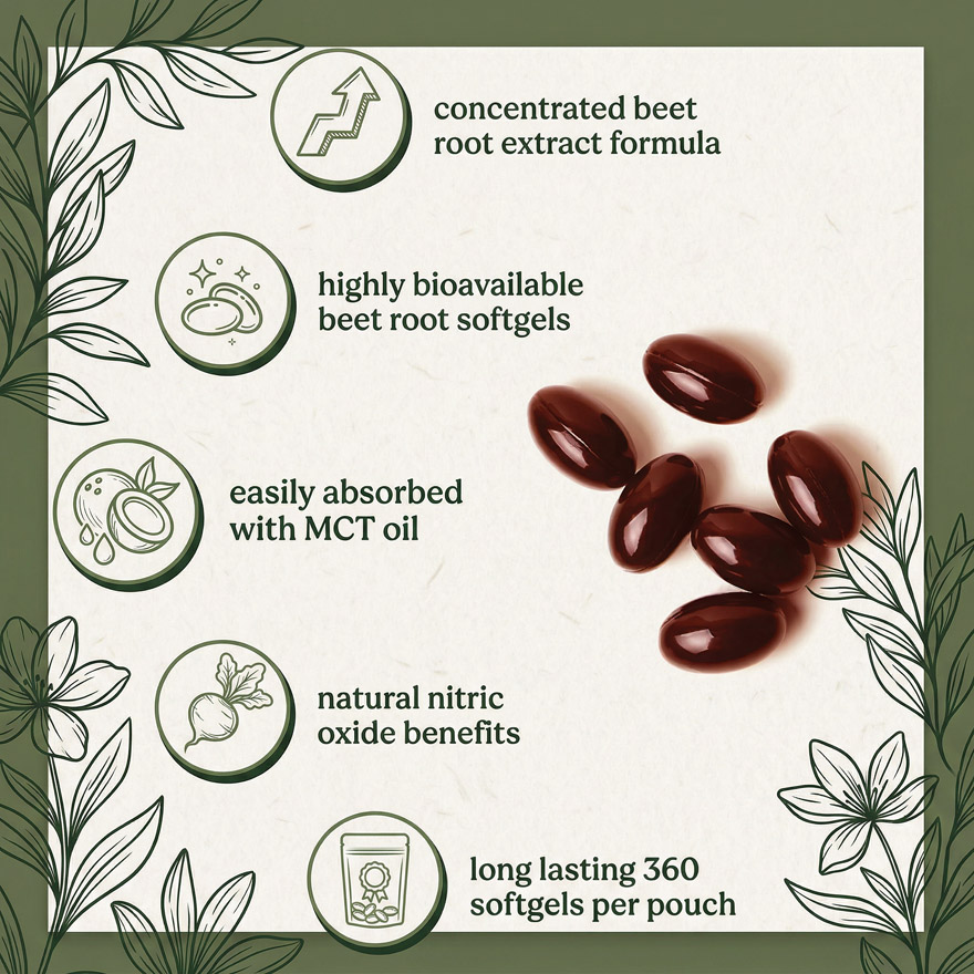 Bulk Beet Root Softgels with MCT Oil for Nitric Oxide Support | Custom Formula Health Supplement OEM/ODM | High Bioavailability Beetroot Extract Capsules | Private Label Nootropic & Athletic Performance Builder | Sustainable Recyclable Packaging Wholesale - Image 4
