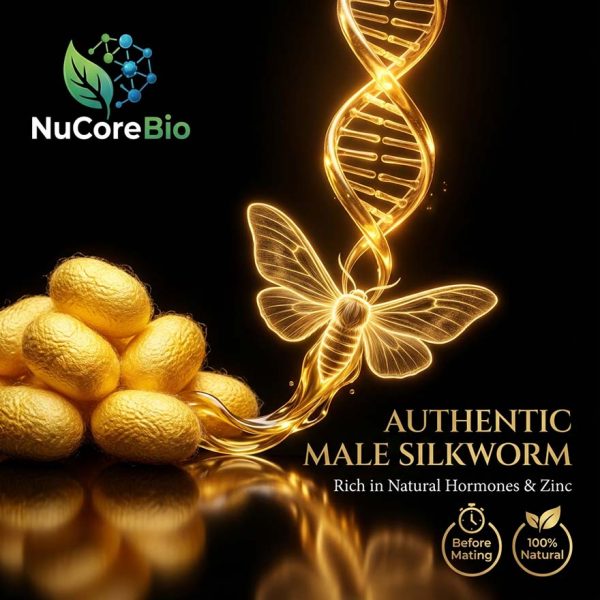 Male Bulk Pure Male Silkworm Peptide Powder | 400-600 Dalton Small Molecule Extract for Energy & Vitality | High Zinc & Hormone Content | Global OEM/ODM Private Label Supply |Male Silkworm Moth  Protein Peptide