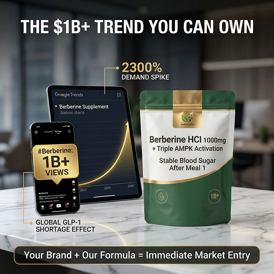 OEM Berberine HCl 1000mg Powder | Triple AMPK Activation Formula | High-Absorption Bioavailability with Piperine | Natural GLP-1 Support Supplement | Stable Post-Meal Blood Sugar Control | Private Label Metabolic Blend | Custom Weight Management Solutions - Image 7