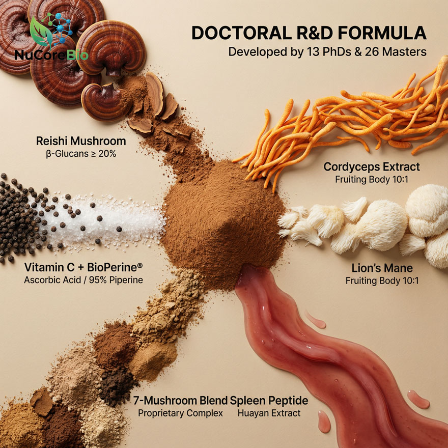 Mushroom Complex Supplement with Spleen Peptide | OEM/ODM Private Label Nootropic | ISO & GMP Certified Bulk Capsules Manufacturer - Image 5