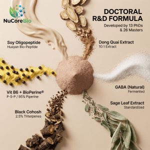 Peri-Pause Ease Soy Oligopeptide Supplement OEM/ODM: Natural Menopause Relief with Black Cohosh & GABA | Stop Hot Flashes, Night Sweats, Hormone Balance | Private Label Supplement Manufacturing, Low MOQ, FDA Regulated - Image 5