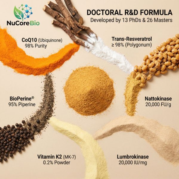 Bulk Longevity Flow Nattokinase Capsules | Lumbrokinase & CoQ10 Heart Health Supplement OEM/ODM | Private Label Cardiovascular Support Formula | GMP Certified Blood Circulation Bioactive Peptides