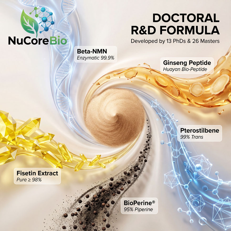 NuCoreBio Gene-X Rebirth: Anti-Aging Beta-NMN 99.9% & Ginseng Peptide Supplement | Private Label Longevity ODM/OEM Solution, Low MOQ, GMP Certified DNA Repair Capsules, High-Profit NMN Formula - Image 5