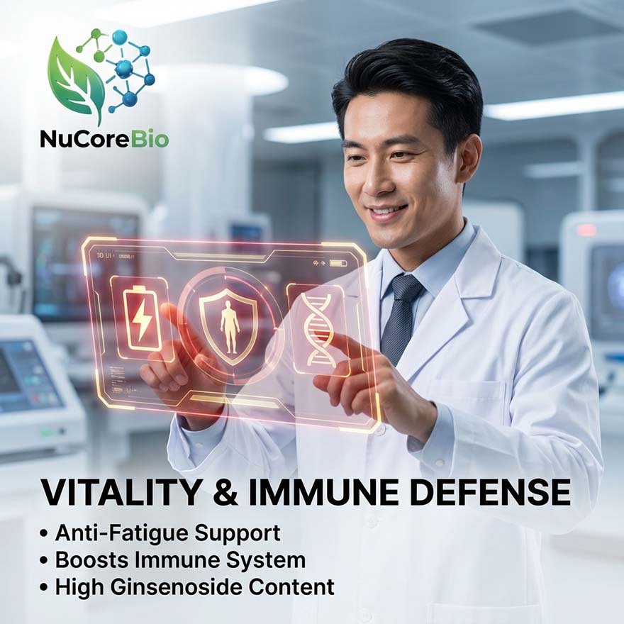 Premium Ginseng Peptide Powder, 300-500Da Small Molecule Panax Ginseng Extract, High Ginsenoside Content for Immune Support & Vitality, GMP/ISO Certified Bulk Supply, Private Label OEM/ODM Service | Ginseng  Protein Peptide - Image 5