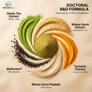 OEM Private Label Cellular Reset Capsules: Wheat Germ Peptide Autophagy Formula | High-Purity Spermidine EGCG Curcumin ODM - Image 5