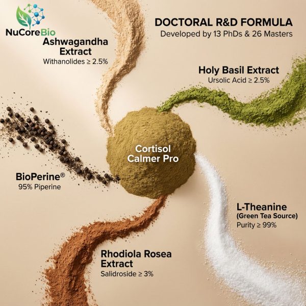 OEM Private Label Cortisol Calmer Capsules: High-Potency Ashwagandha Rhodiola Formula | ODM Adrenal Stress Support Supplement