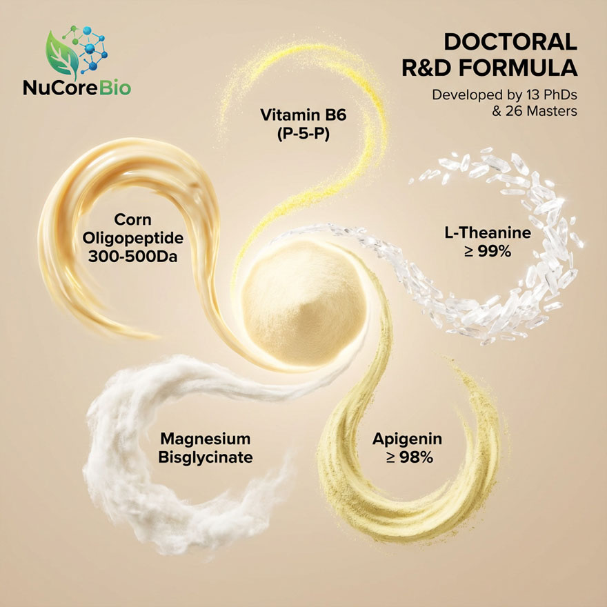 DeepREM Peptide Sleep Supplement OEM/ODM: Corn Oligopeptide 300-500Da with L-Theanine & Apigenin - High-Profit Private Label Formula - Image 5